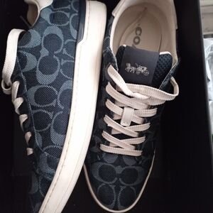 Coach Signature Monogram Denim Colour Clip Low Top Sneaker  Women's US Size 9.5B